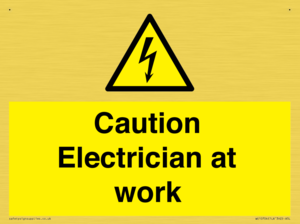 Caution Electrician at work